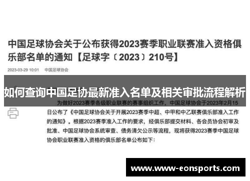 如何查询中国足协最新准入名单及相关审批流程解析
