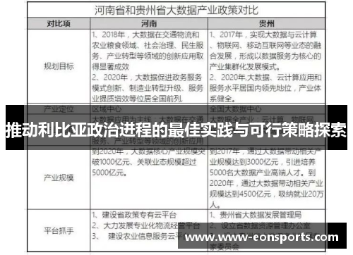 推动利比亚政治进程的最佳实践与可行策略探索